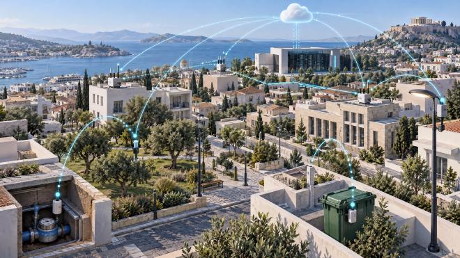 Αρχιτεκτονική δημοτικού LoRaWAN από τους αισθητήρες και τις πύλες έως τον εξυπηρετητή και τις εφαρμογές
